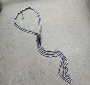 Silver Multi-Strand Statement Necklace